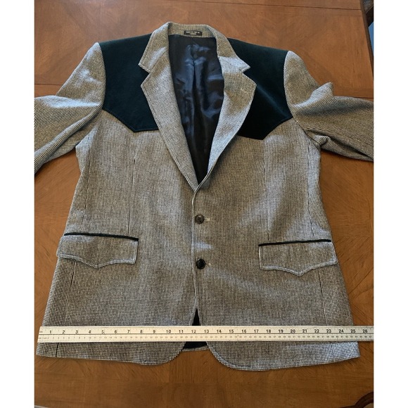 Dallas By Paragon Western‎ Cowboy Yoke Sports Coat Suit Jacket Blazer Men's 48R - Picture 10 of 12